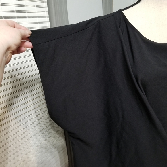 Lane Bryant Black Kimono Side Tie Blouse - Picture 7 of 7
